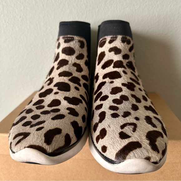 Cole Haan Sneakers Womens 9 1/2” hi top platform leopard calf hair - Picture 2 of 6